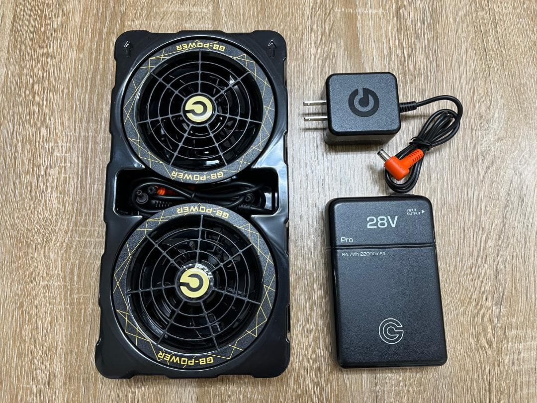 長信ジャパン ファン＆バッテリーセット GF1 GB428 Sブラック