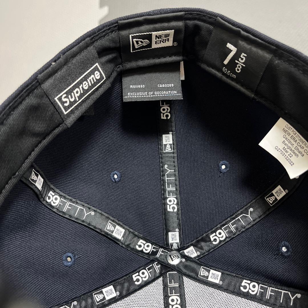 Supreme ネイビー ベースボールキャップ