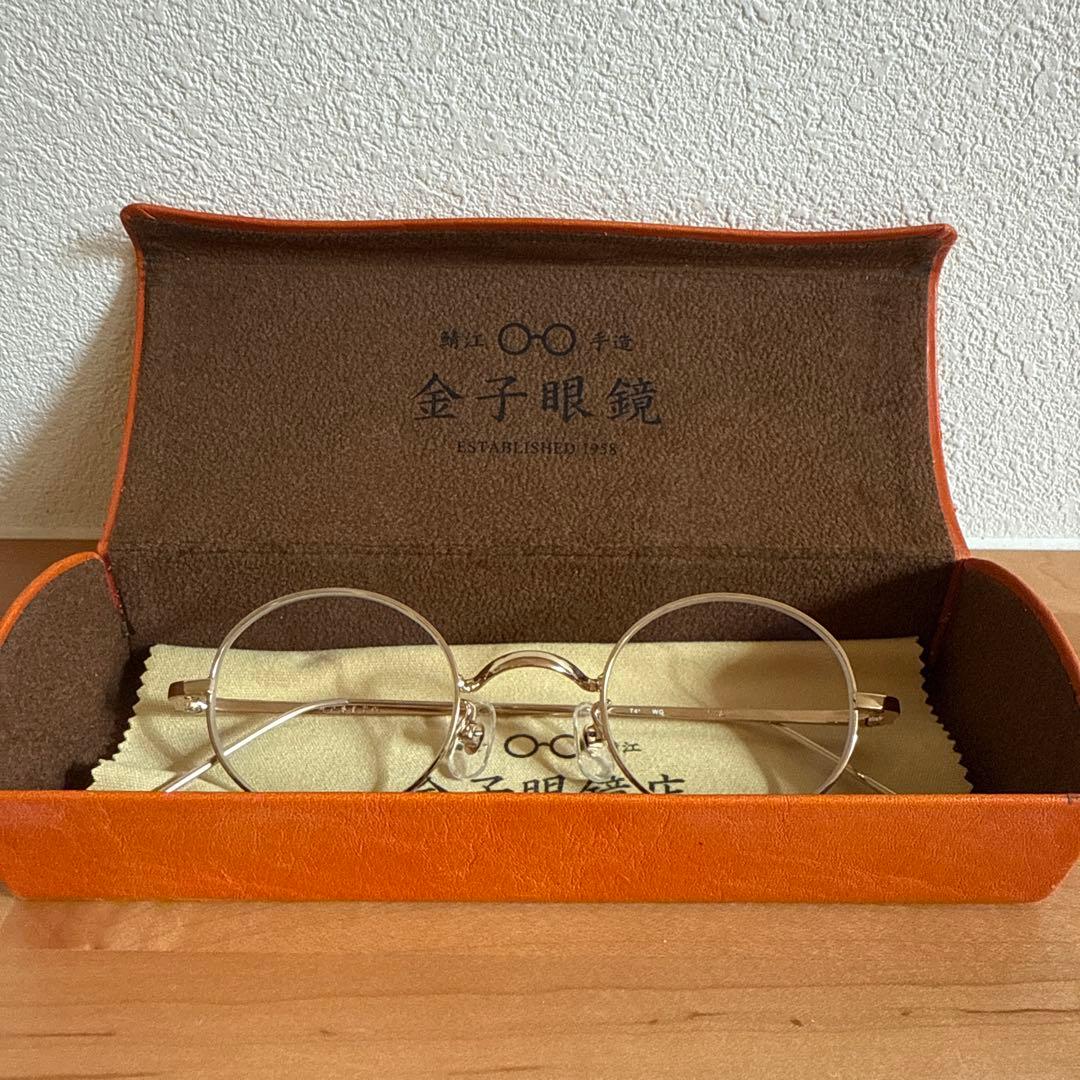 【美品】金子眼鏡　井戸多美男作　ラウンド型メタルフレーム眼鏡