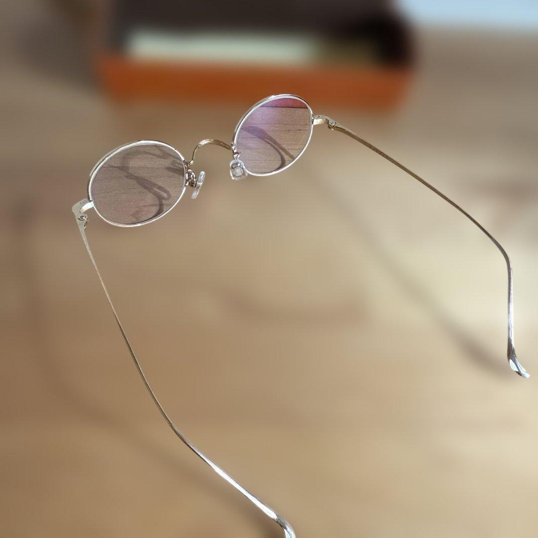 【美品】金子眼鏡　井戸多美男作　ラウンド型メタルフレーム眼鏡