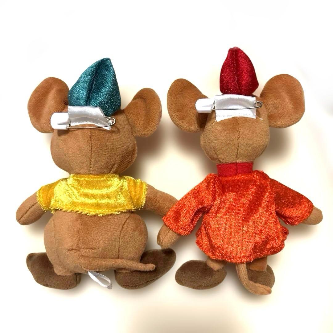 ディズニー シンデレラ ジャック ガス ぬいぐるみバッジ ぬいば キーホルダー