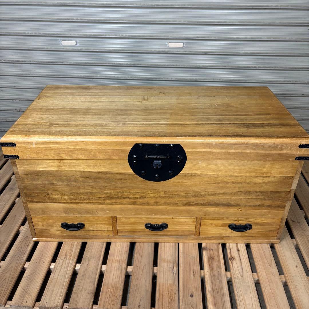 【送料込】昭和レトロ　収納箱　着物収納ケース　木製　ヴィンテージ　レトロ家具
