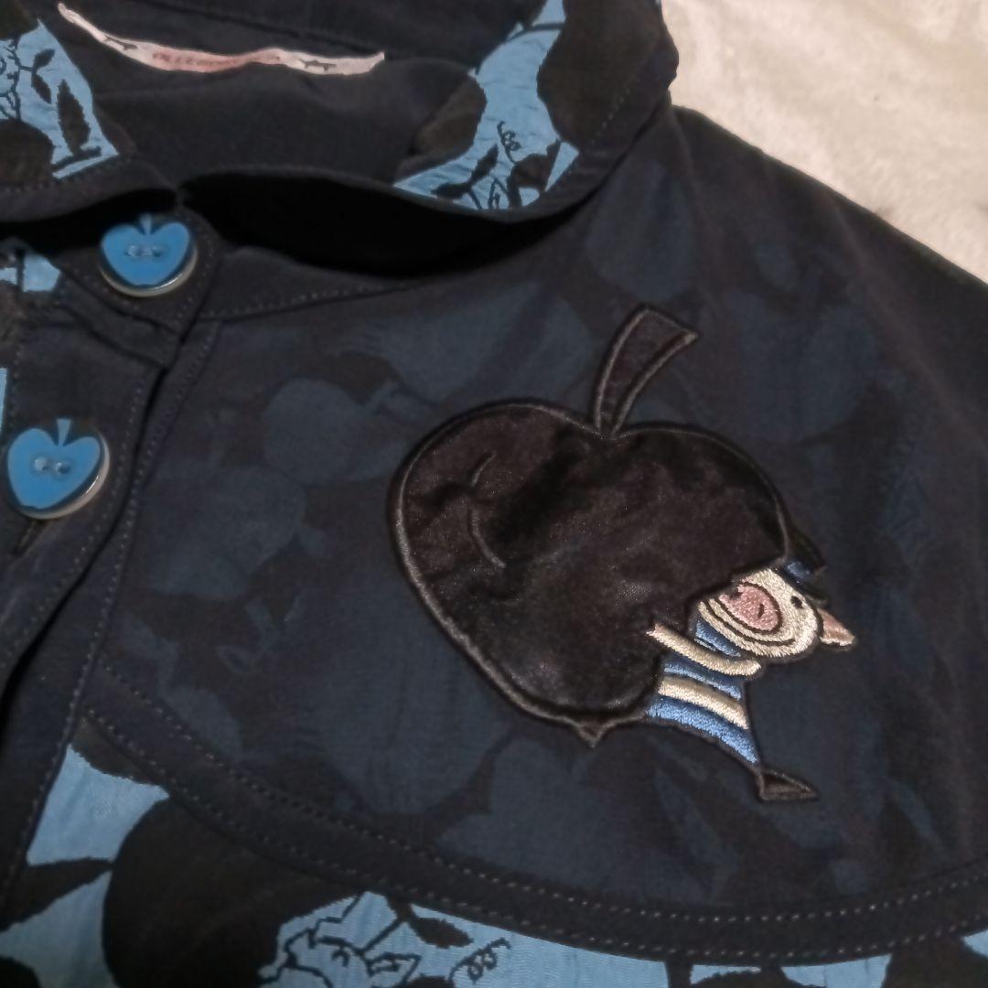 極美品　アルベロベロ　シャツチュニック　ワンピース　ブラウス　刺繍　リンゴ