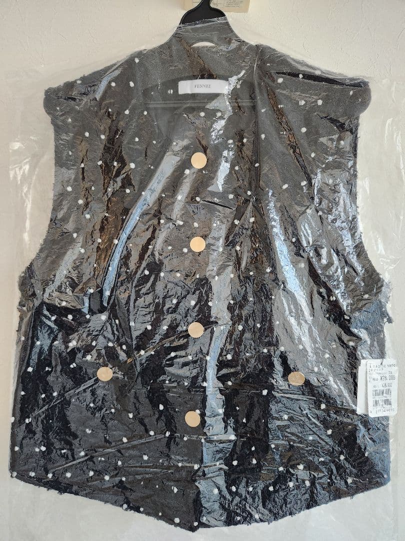 スコットクラブ系列⭐FENNEL ⭐ドットツイードショートジレ ブラック