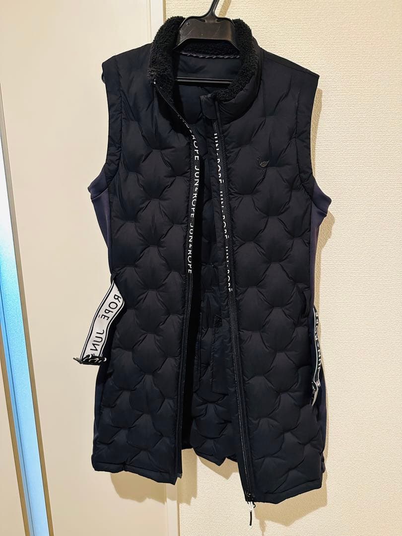 ニッコリ JUN & ROPE ゴルフ ウェア ダウン ワンピース 黒