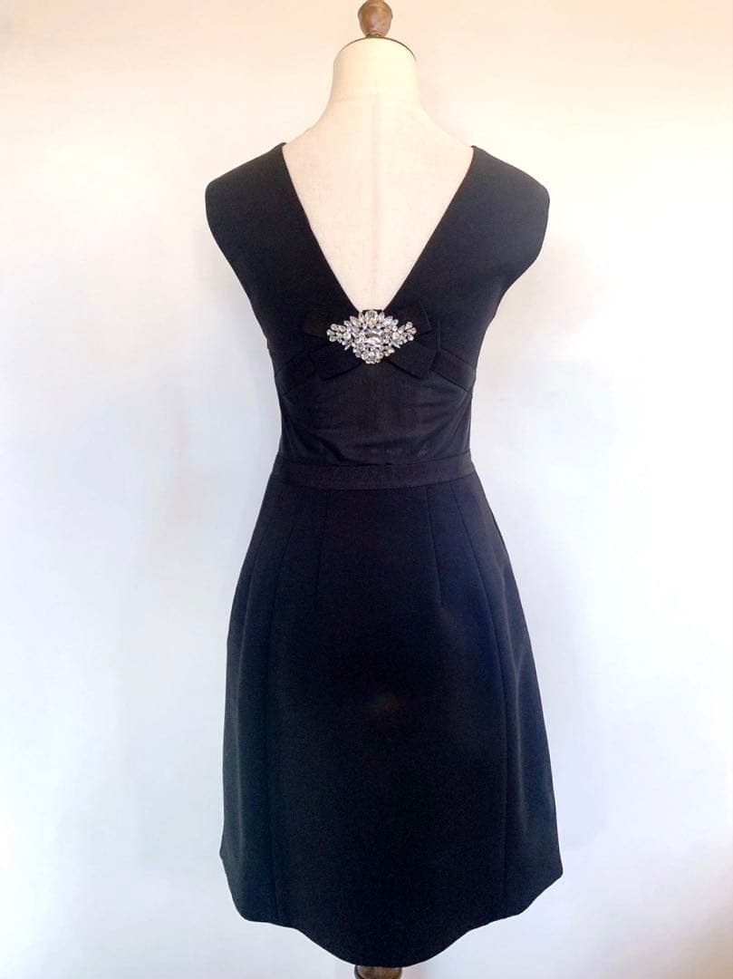 【極美品】TED BAKER ビジューブラックドレスワンピース1123