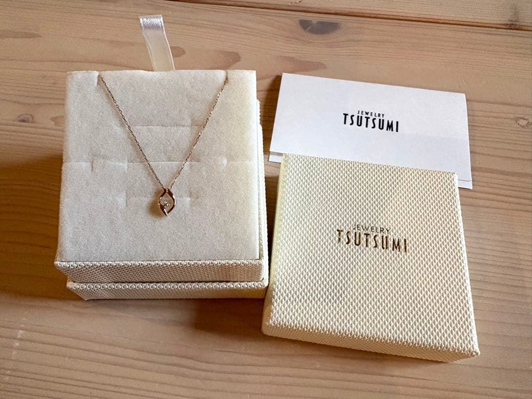 TSUTSUMI K10ピンクゴールド ダイヤモンド ネックレス
