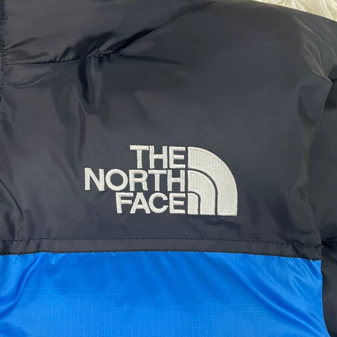 ノースフェイス ダウンベスト アウター レトロ ヌプシ 黒 青 Mサイズ