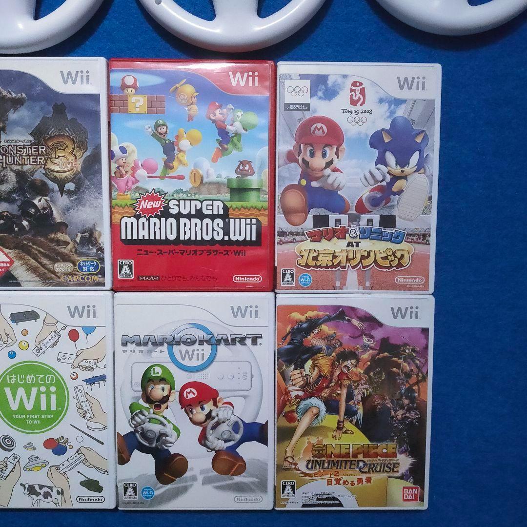 任天堂Wii 本体付 マリオカート ハンドル4 太鼓の達人スーパーセット！