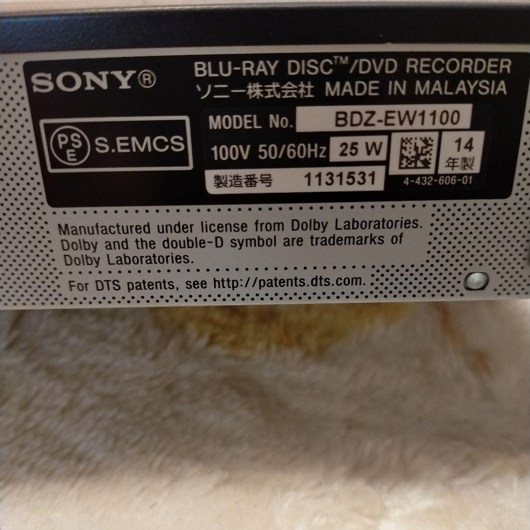 SONY ブルーレイディスク/DVDレコーダー BDZ-EW1100