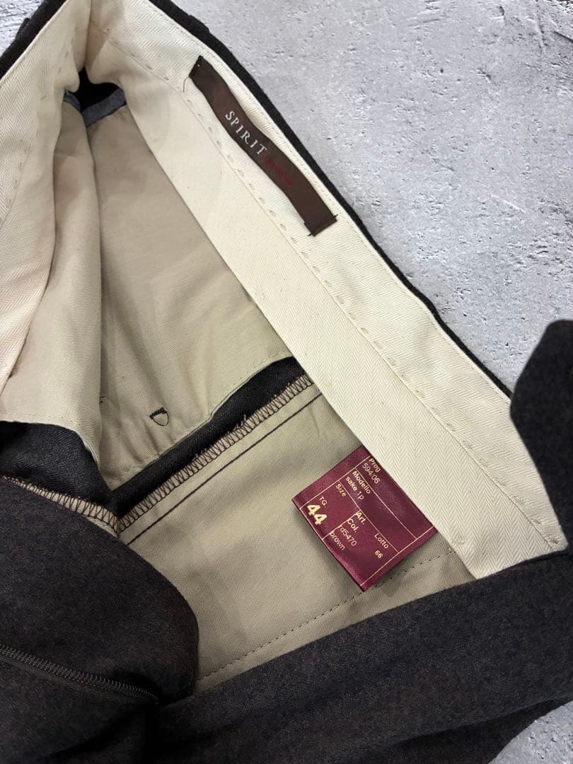 BERWICHベルウィッチ SAKE ワンプリーツ フランネル スラックス 44