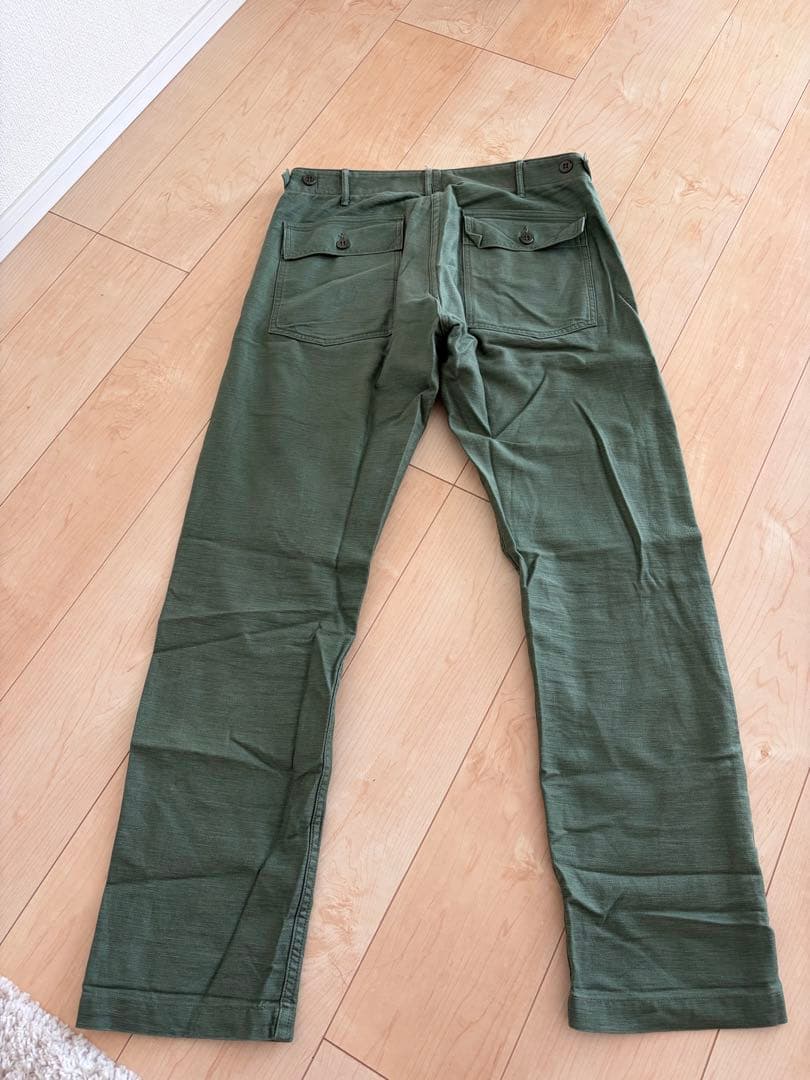 オアスロウ　orSlow ファティーグパンツ オリーブ　サイズM