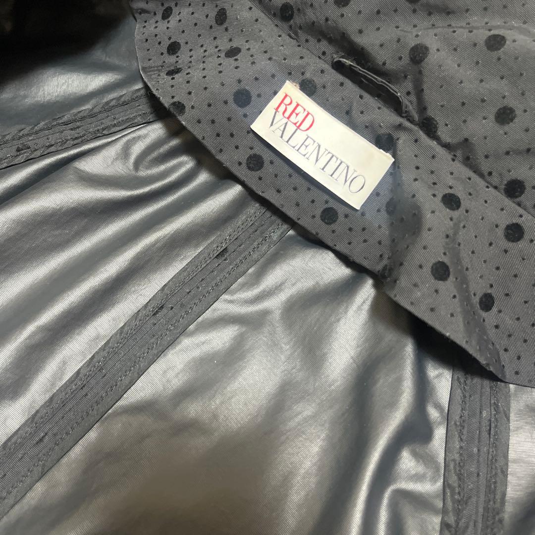 red valentino ドット柄 ブラック ジャケット フード付き