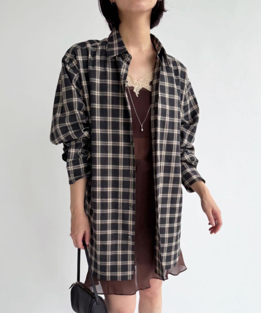 EDIT. FOR LULUネルチェックシャツ