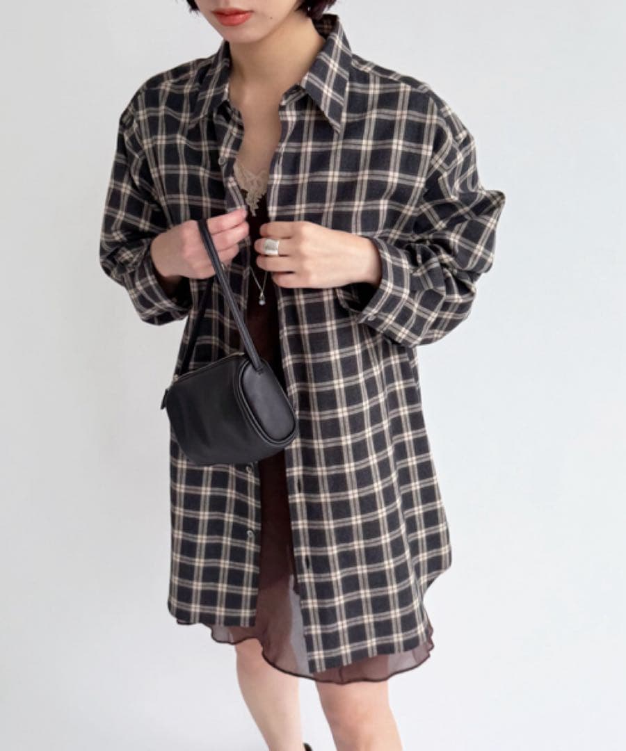 EDIT. FOR LULUネルチェックシャツ