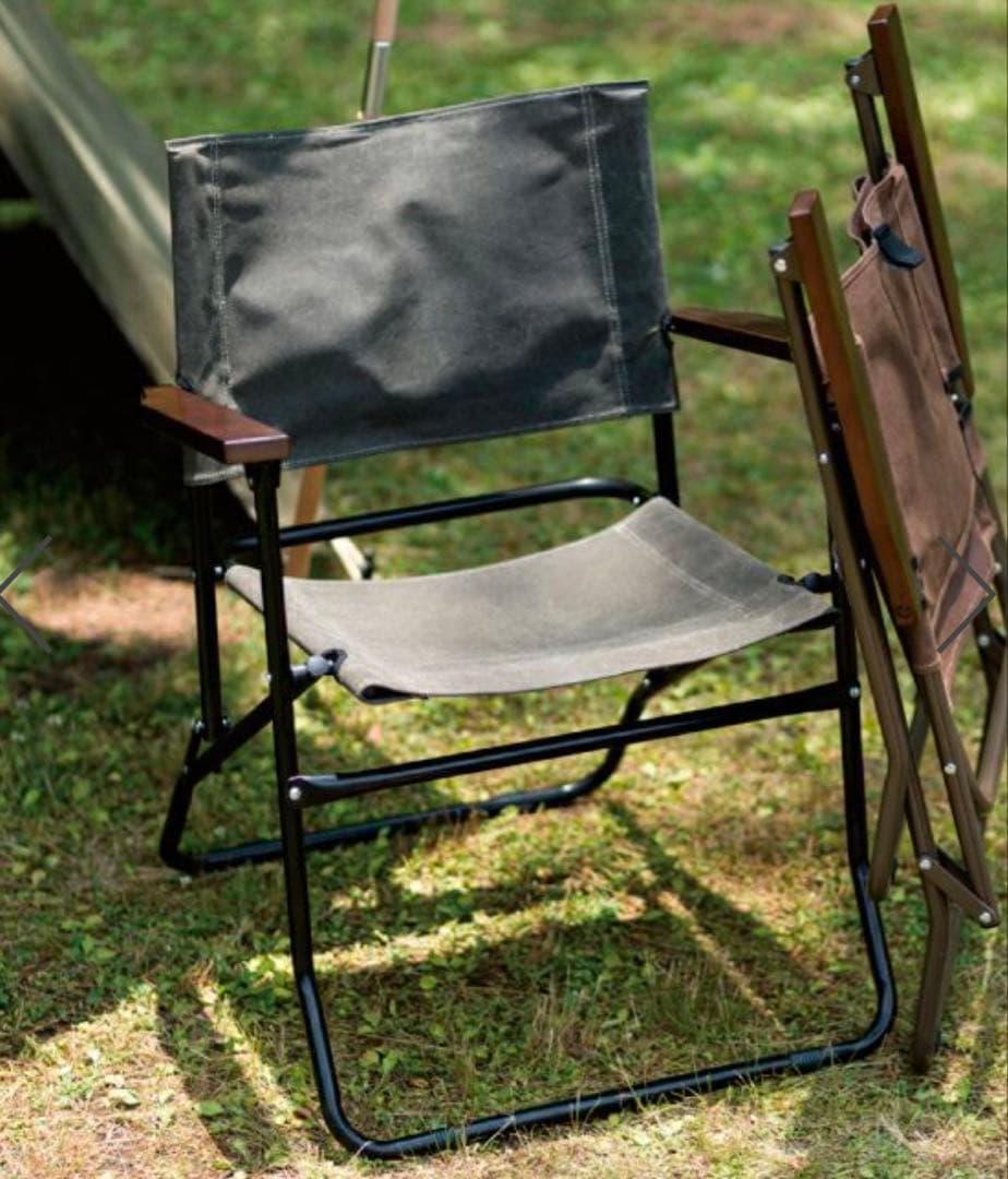 MIKAN ミカン ワックスドキャンバスローバーチェア ハイ カーキ