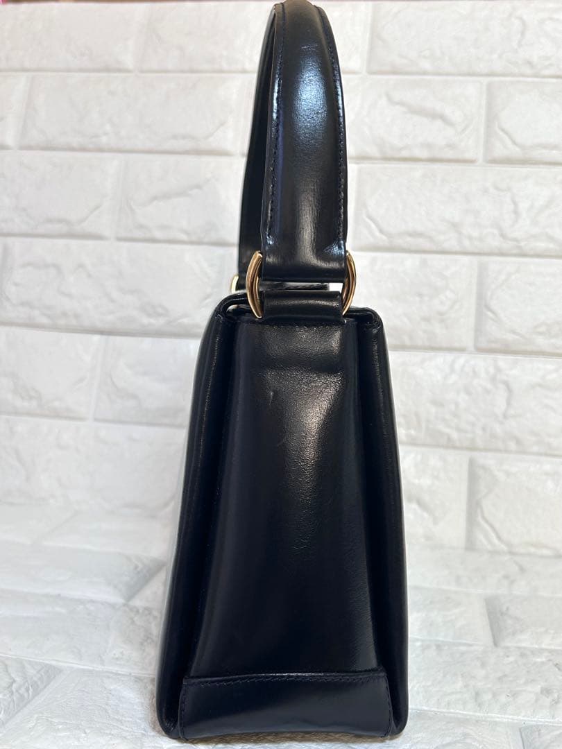 GUCCI カーフハンドバッグ　濃紺