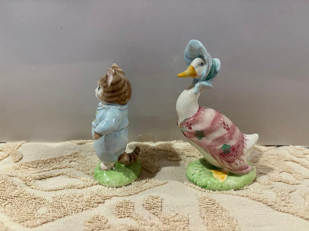 ロイヤルアルバート　ピーターラビット　置物　ジマイマ　トム　ミセスラビット