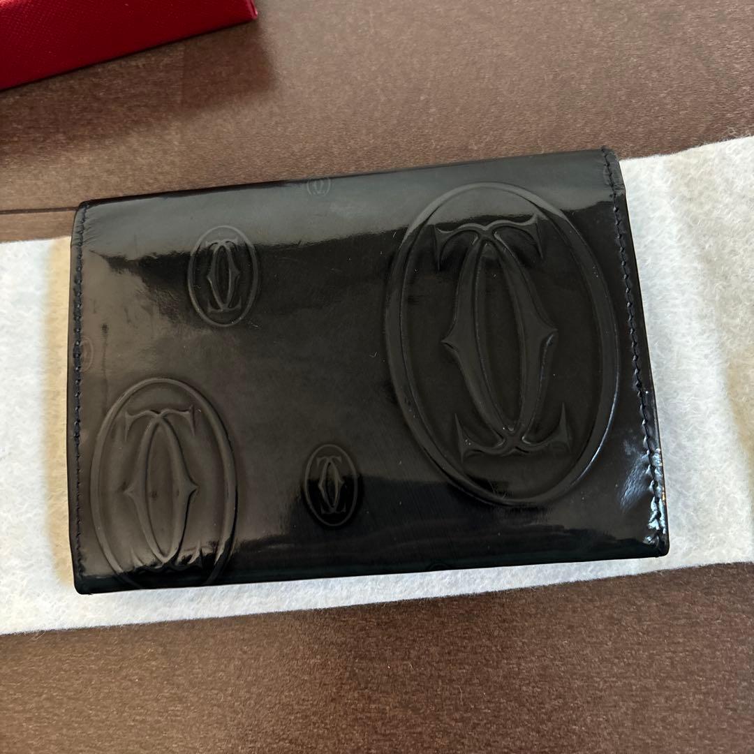 カルティエ　Cartier ハッピーバースデー　名刺入れ　カードケース　ブラック