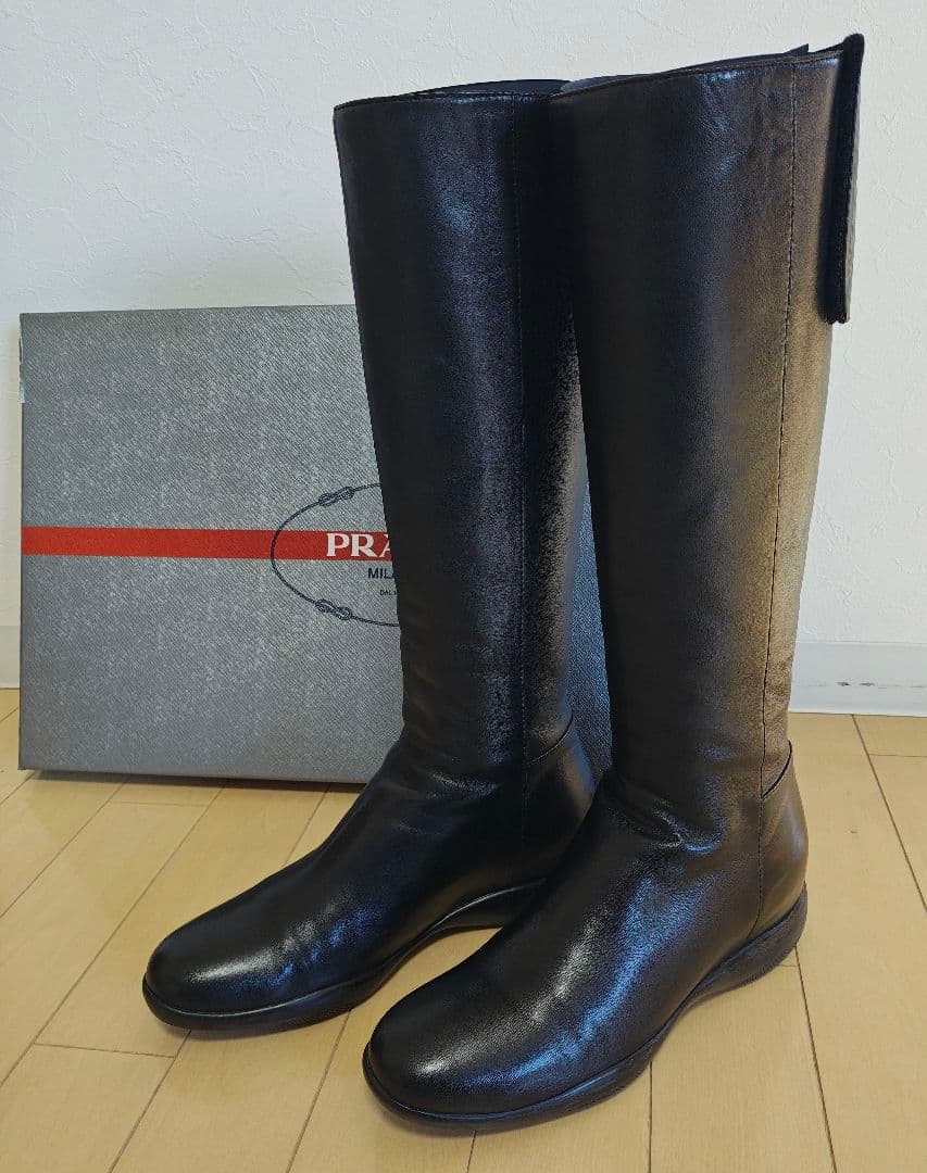 PRADA SPORT プラダ スポーツ レザー ロングブーツ サイズ37.5