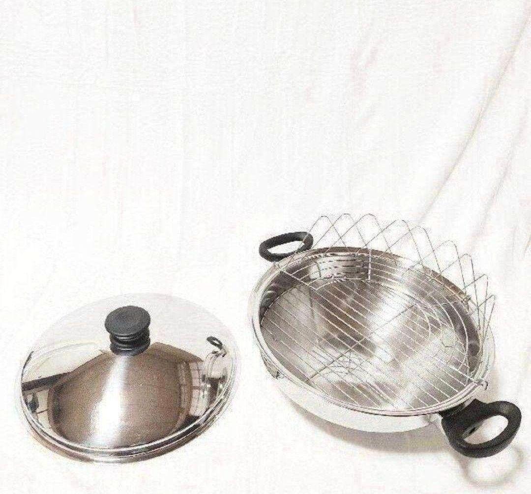 専用2024年製 超美品 1~2回使用のみ アムウェイ ウォック 鍋網付き