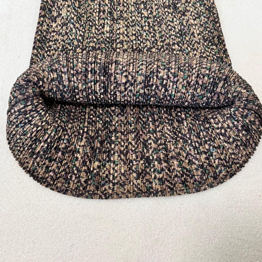 極美品✨PLEATS PLEASE モザイク柄　ノースリーブ　チュニック