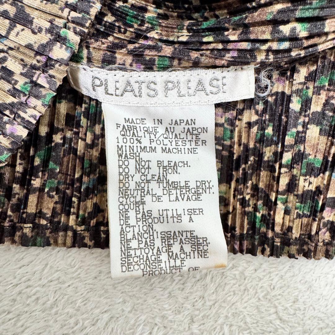 極美品✨PLEATS PLEASE モザイク柄　ノースリーブ　チュニック