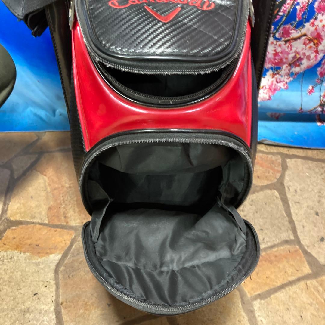 寶BU-1104 callaway キャディバッグ ブラック人気の赤黒
