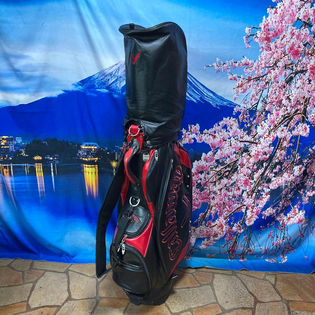 寶BU-1104 callaway キャディバッグ ブラック人気の赤黒