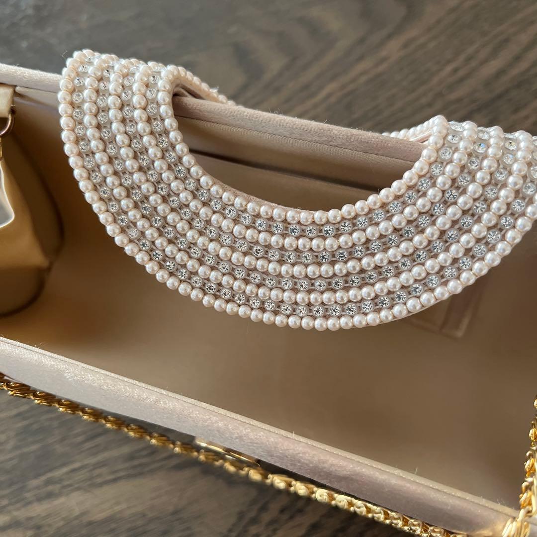 くぅ様　【美品】東京ソワール　フォーマルバッグ　パーティーバッグ　白手袋付き