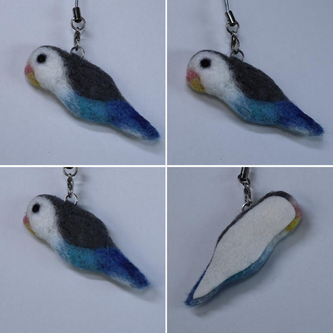 羊毛フェルト Yu様 ジャックラッセル&インコ ハンドメイド オーダー