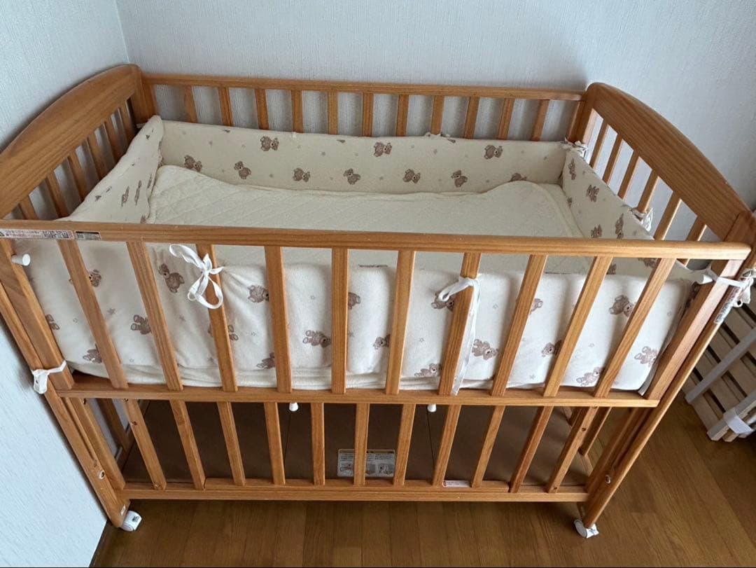 【直接引き取り福岡市】KATOJI ベビーベッド ハイタイプ 標準サイズ