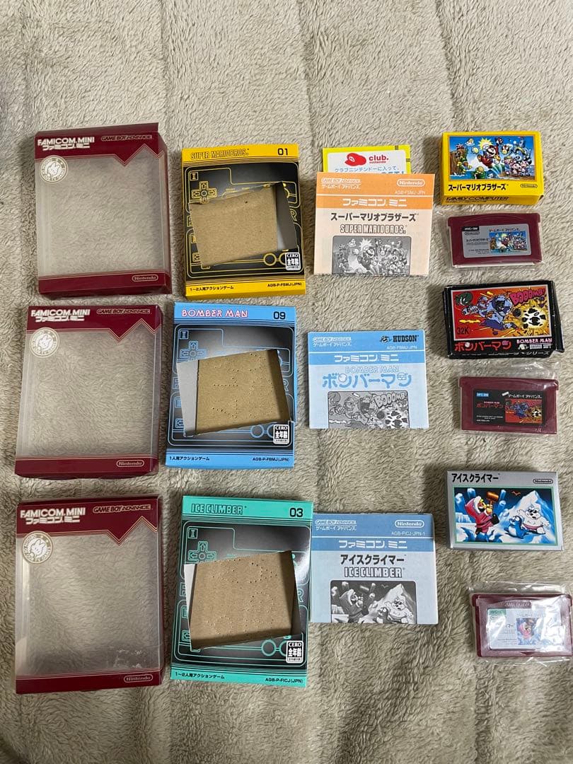 【4点セット】ゲームボーイミクロ　本体　ファミコンミニシリーズソフト3本　GBA