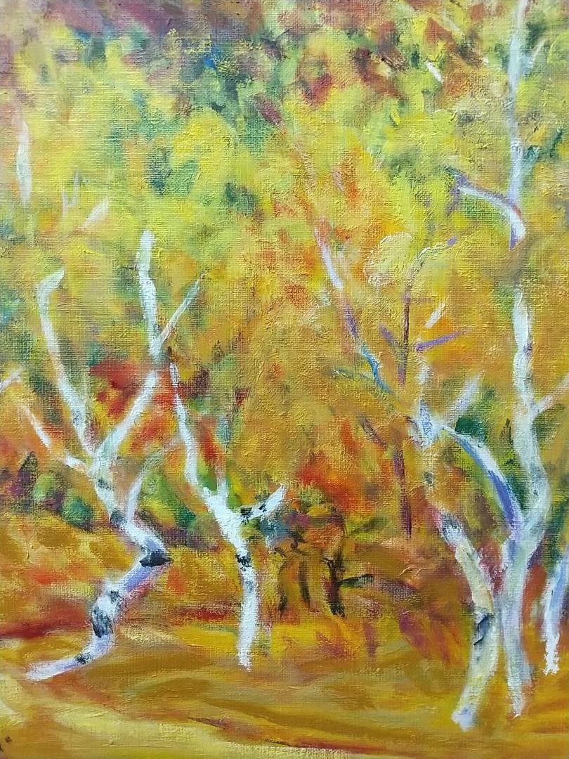 「晩秋妙高山」 F6 絵画 油絵 油彩画 風景画 アート