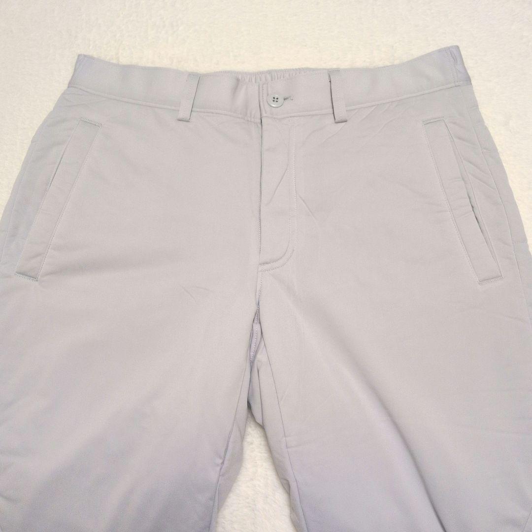 美品♡アンダーアーマー キルティング パンツ XL 中綿 グレー 防寒 ゴルフ