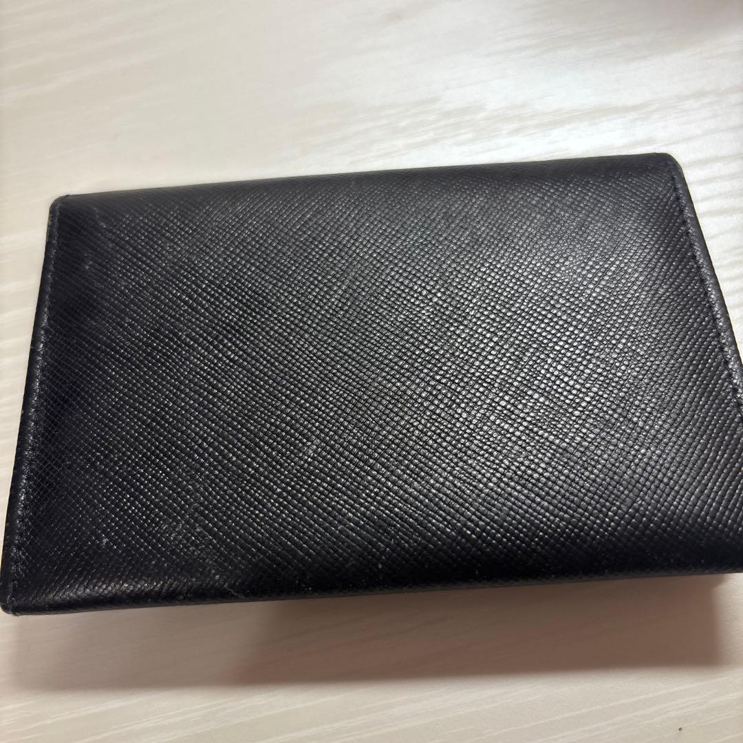 PRADA ブラック 名刺入れ サフィアーノレザー