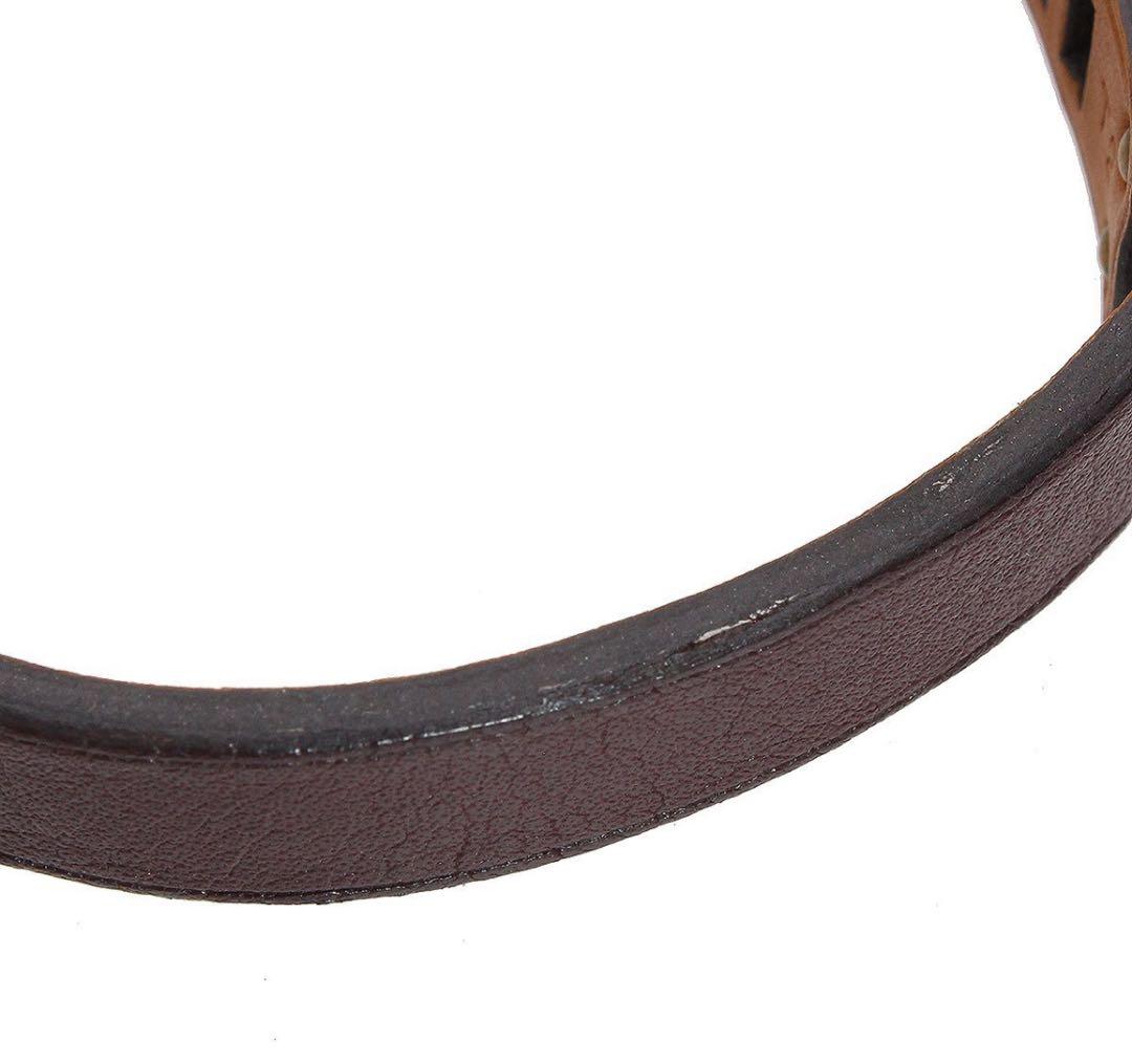 E2802 美品 エルメス ミニドッグ ドゥブルトゥール レザー ブレスレット