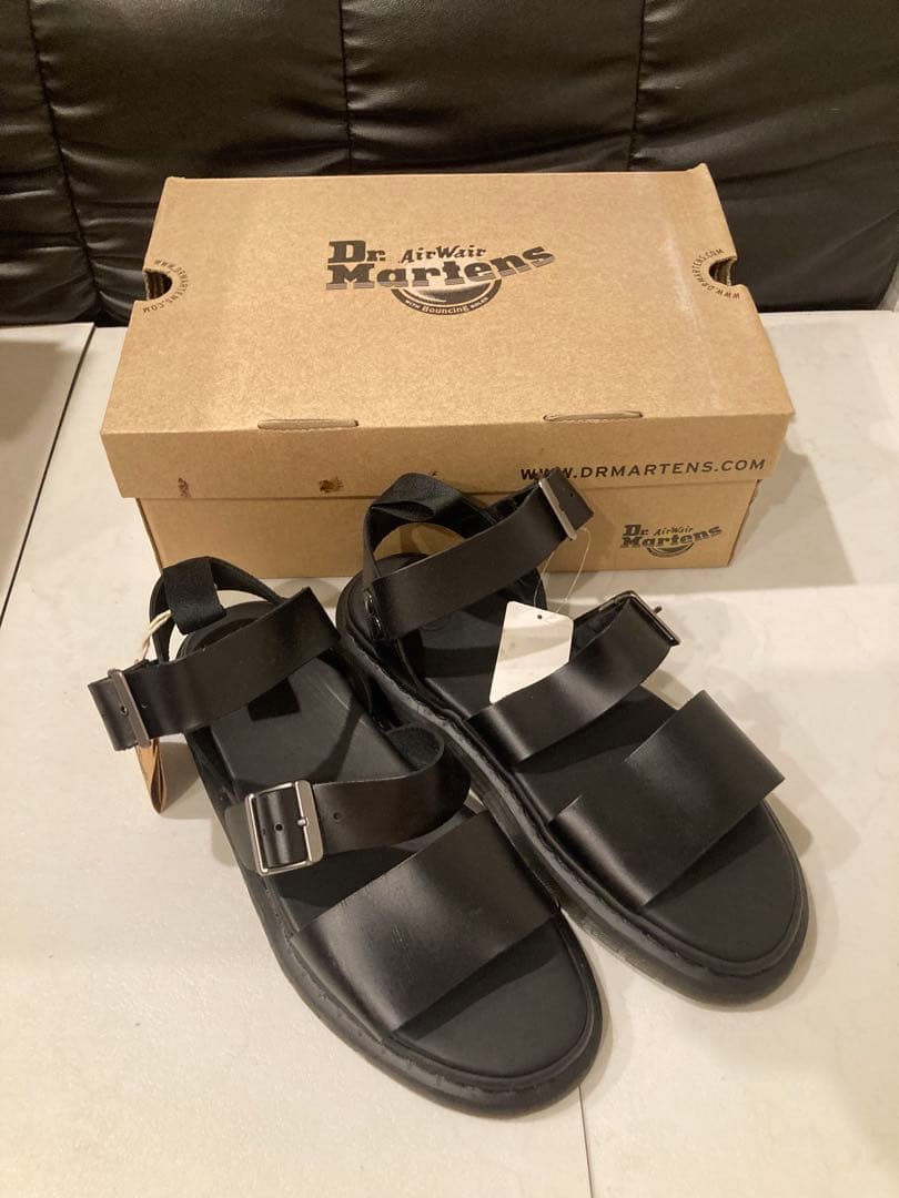 新品 Dr.Martin レザーサンダル GRYPHON 定価2.3万円 黒