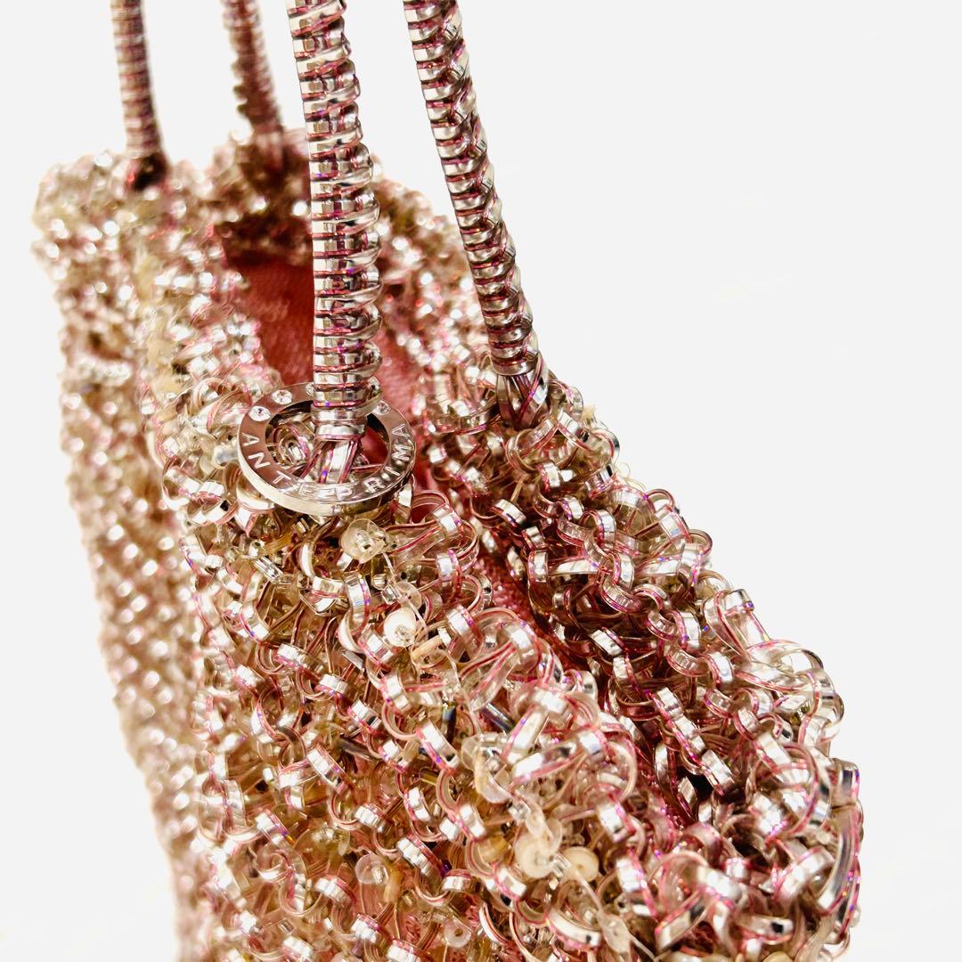 ANTEPRIMA ワイヤーグリッター　ハンドバッグ　裏地付　ピンク