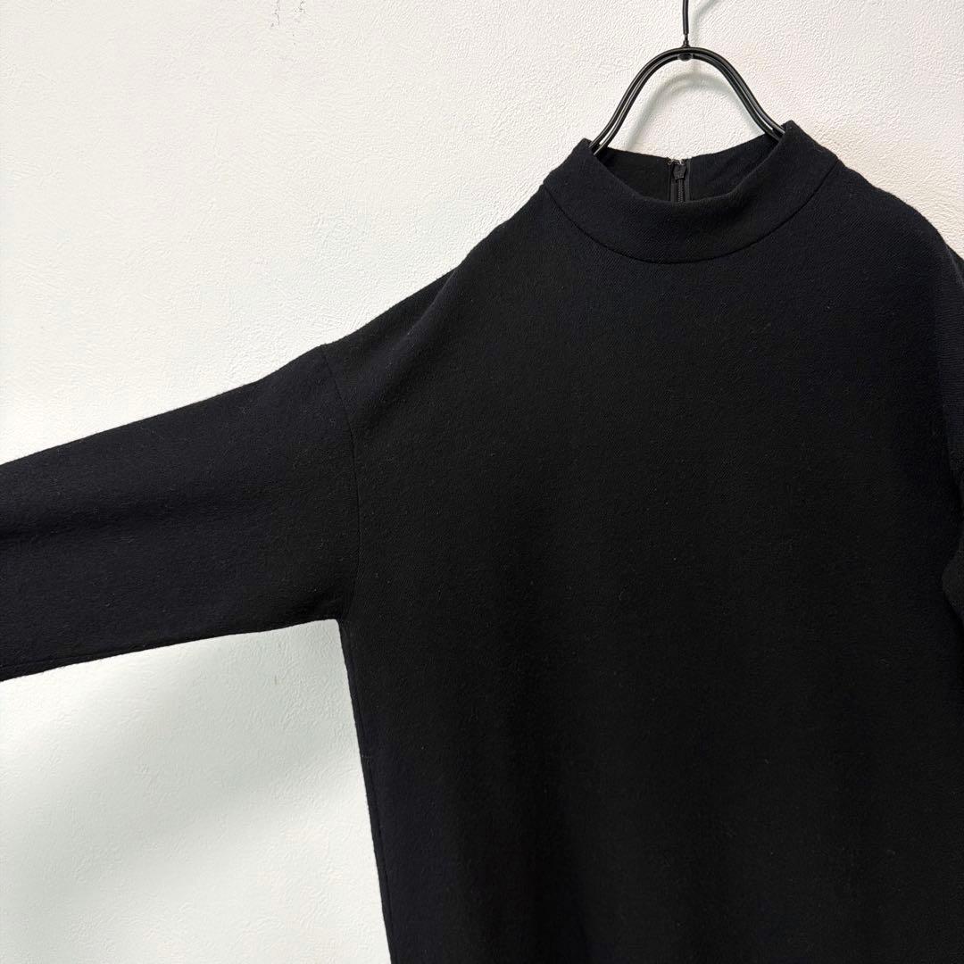 evam eva ウールカシミヤ　スタンドカラーワンピース