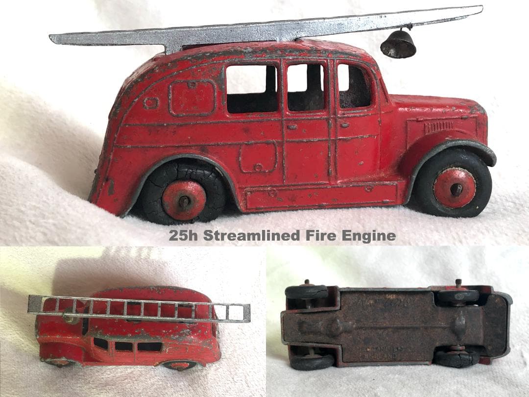 【当時物】英国製 DINKY サービス車両＆バス 7台セット 消防車ハシゴ付