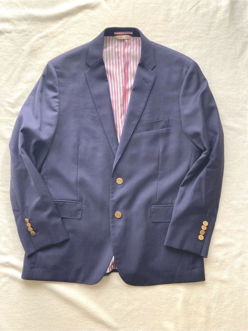 ブルックスブラザーズ　紺ブレ　大きめサイズ54 金ボタン　伊生地　ネイビー　美品