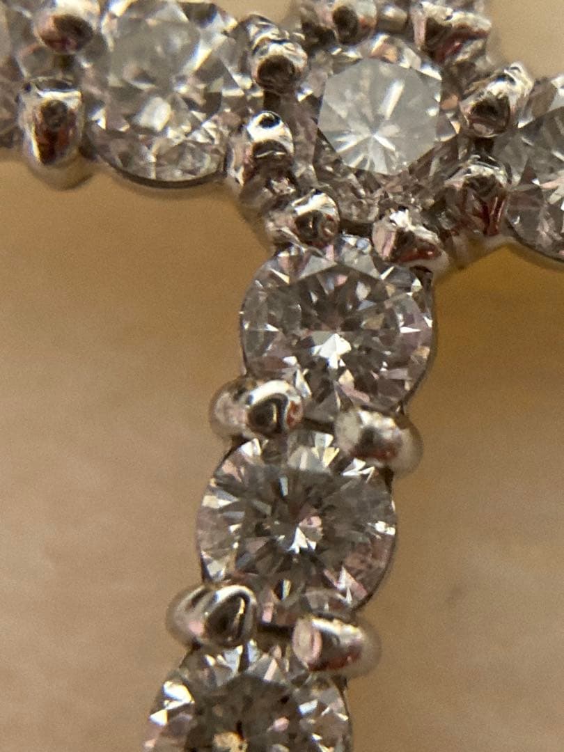 澪*様 pt900 ダイヤモンド　ネックレストップ　クロス