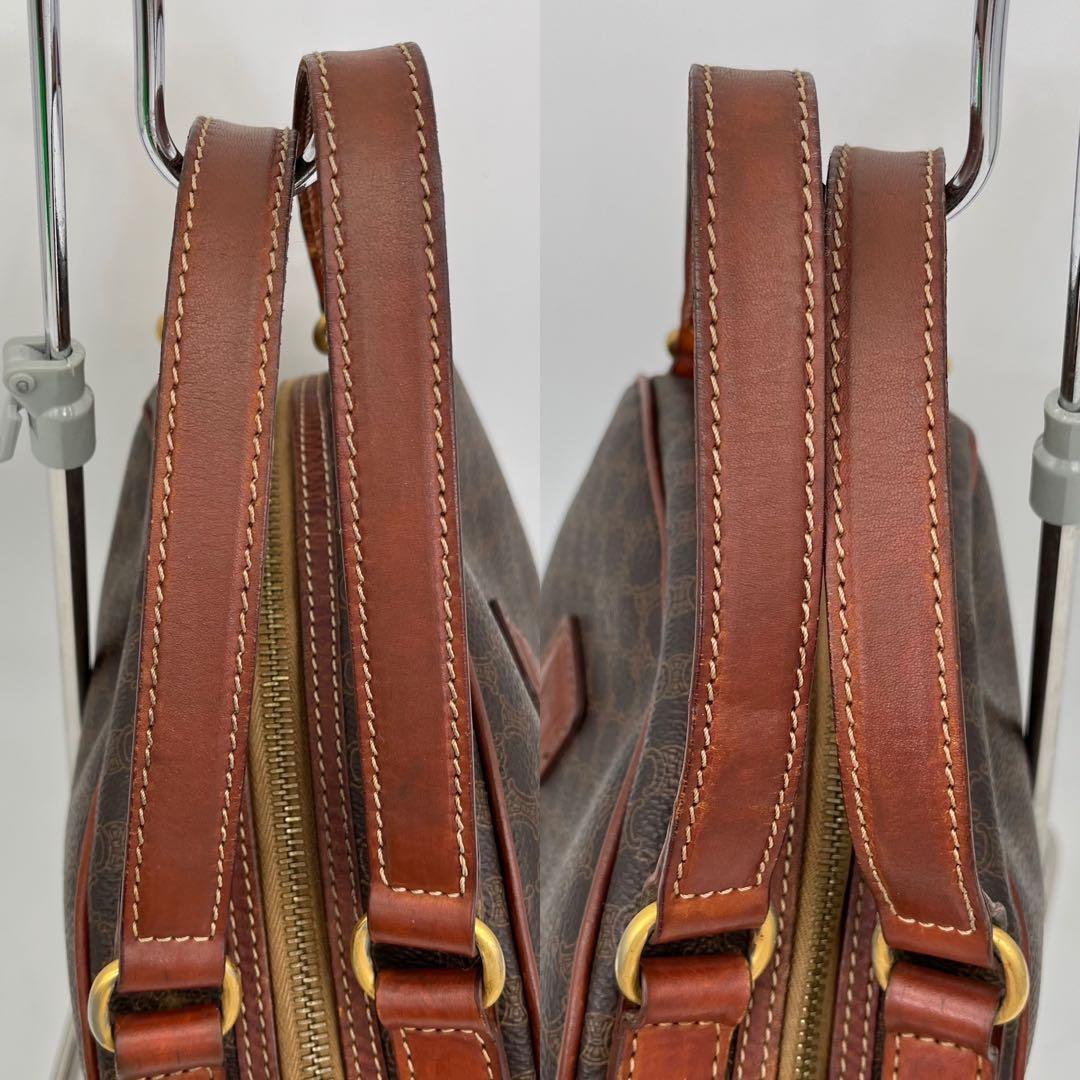 CELINE ハンドバッグ 手提げ マカダム柄 トリオンフ ロゴ入り PVC