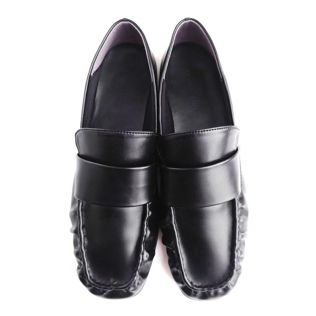 美品 アダムエロペ ソフトギャザー ローファー フラットシューズ 撥水