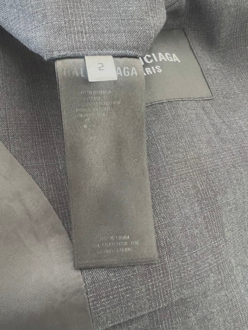 新品 BALENCIAGA テーラードジャケット サイズ２ グレー