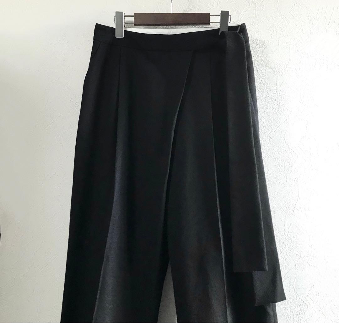 ◎ ADORE ウールサキソニーサイドリボンセンタープレスパンツ 38