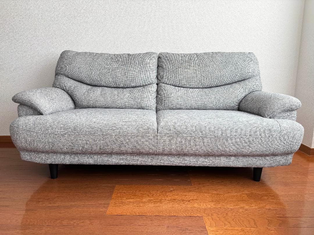 【美品・配送料込み価格】ニトリ 3人用 布張 ソファ(キャッツ3 GY)