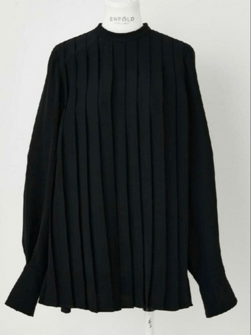 ENFOLD ミリオーネ プリーツ 長袖 ブラック