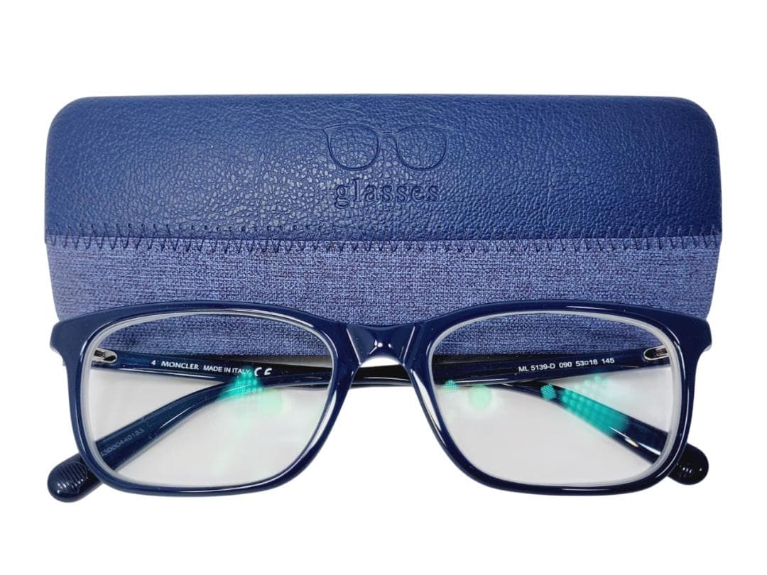 MONCLER モンクレール ML5139-D ブルーフレーム 度入り 眼鏡